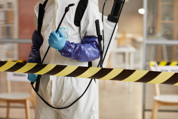 Professional Biohazard Cleanup technician working in Hubbardston, MI